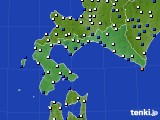 道南のアメダス実況(風向・風速)(2022年01月15日)