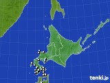 北海道地方のアメダス実況(降水量)(2022年01月16日)