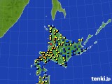 北海道地方のアメダス実況(積雪深)(2022年01月16日)