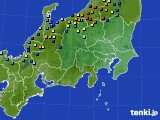 関東・甲信地方のアメダス実況(積雪深)(2022年01月16日)