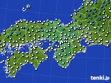 近畿地方のアメダス実況(気温)(2022年01月16日)