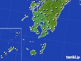 鹿児島県のアメダス実況(気温)(2022年01月16日)
