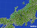 北陸地方のアメダス実況(風向・風速)(2022年01月16日)