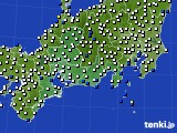 東海地方のアメダス実況(風向・風速)(2022年01月16日)