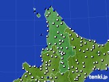 道北のアメダス実況(風向・風速)(2022年01月16日)