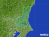 茨城県のアメダス実況(風向・風速)(2022年01月16日)