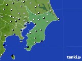 千葉県のアメダス実況(風向・風速)(2022年01月16日)