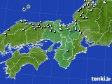 近畿地方のアメダス実況(降水量)(2022年01月18日)