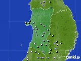 秋田県のアメダス実況(降水量)(2022年01月18日)