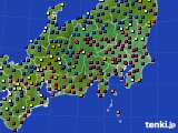 2022年01月18日の関東・甲信地方のアメダス(日照時間)