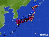 アメダス実況(日照時間)(2022年01月18日)