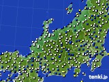 北陸地方のアメダス実況(風向・風速)(2022年01月18日)