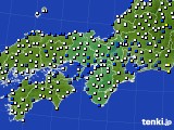 近畿地方のアメダス実況(風向・風速)(2022年01月18日)