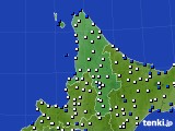 道北のアメダス実況(風向・風速)(2022年01月18日)
