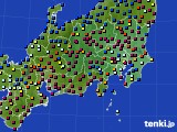 2022年01月28日の関東・甲信地方のアメダス(日照時間)