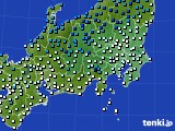 関東・甲信地方のアメダス実況(気温)(2022年01月28日)