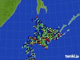 北海道地方のアメダス実況(日照時間)(2022年01月30日)