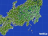 2022年01月30日の関東・甲信地方のアメダス(風向・風速)