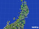 東北地方のアメダス実況(風向・風速)(2022年01月31日)