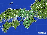 2022年01月31日の近畿地方のアメダス(風向・風速)