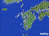 九州地方のアメダス実況(風向・風速)(2022年01月31日)