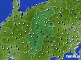 長野県のアメダス実況(風向・風速)(2022年02月03日)