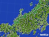 2022年02月05日の北陸地方のアメダス(風向・風速)