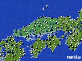 2022年02月05日の中国地方のアメダス(風向・風速)