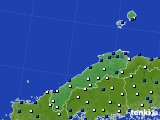 2022年02月05日の島根県のアメダス(風向・風速)