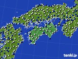 四国地方のアメダス実況(風向・風速)(2022年02月06日)