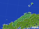 2022年02月06日の島根県のアメダス(風向・風速)