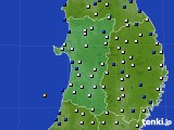 秋田県のアメダス実況(風向・風速)(2022年02月06日)