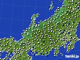 北陸地方のアメダス実況(風向・風速)(2022年02月07日)