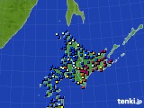 北海道地方のアメダス実況(日照時間)(2022年02月08日)