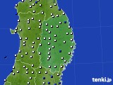 岩手県のアメダス実況(風向・風速)(2022年02月08日)