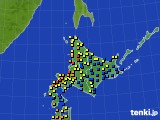 北海道地方のアメダス実況(積雪深)(2022年02月12日)