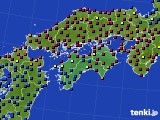 四国地方のアメダス実況(日照時間)(2022年02月12日)
