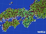 近畿地方のアメダス実況(日照時間)(2022年02月14日)