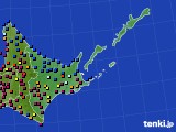2022年02月14日の道東のアメダス(日照時間)
