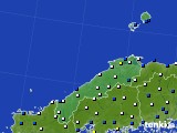 2022年02月15日の島根県のアメダス(風向・風速)