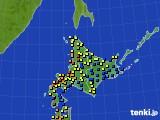 北海道地方のアメダス実況(積雪深)(2022年02月16日)