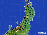 東北地方のアメダス実況(積雪深)(2022年02月16日)