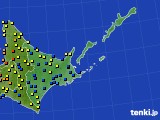 道東のアメダス実況(積雪深)(2022年02月16日)