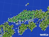 2022年02月16日の中国地方のアメダス(風向・風速)
