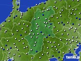 長野県のアメダス実況(風向・風速)(2022年02月16日)