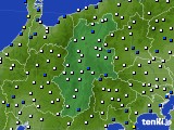 2022年02月16日の長野県のアメダス(風向・風速)