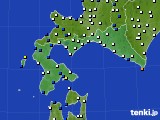 2022年02月16日の道南のアメダス(風向・風速)