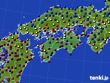四国地方のアメダス実況(日照時間)(2022年02月17日)