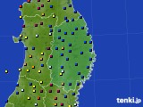 岩手県のアメダス実況(日照時間)(2022年02月17日)