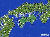 四国地方のアメダス実況(風向・風速)(2022年02月17日)